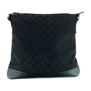 Gucci GG Bag Canvas Leather Black Shoulder Messenger